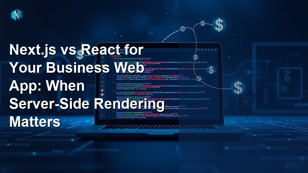 Next.js vs React for Your Business Web App: When Server-Side Rendering Matters