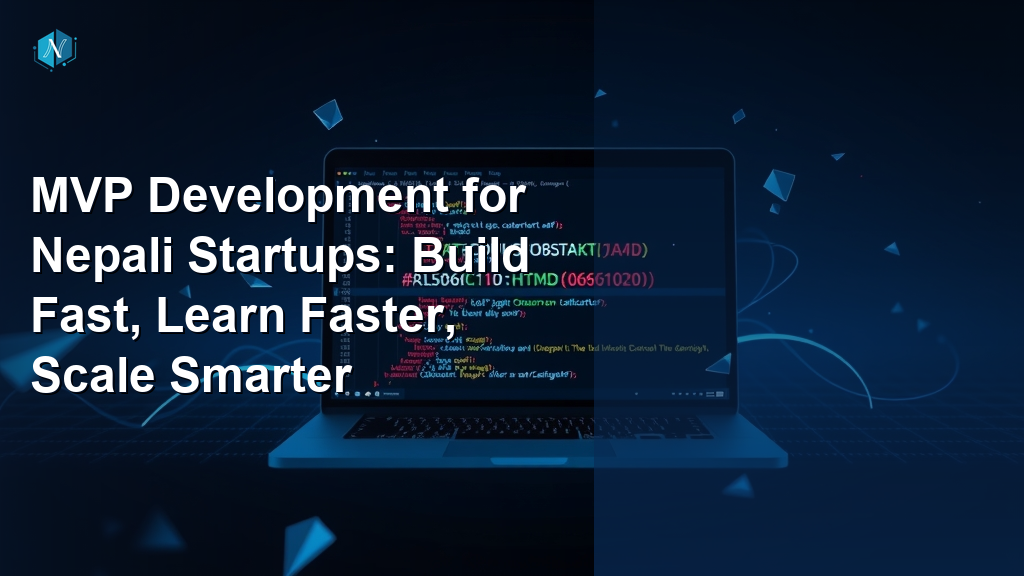 MVP Development for Nepali Startups: Build Fast, Learn Faster, Scale Smarter
