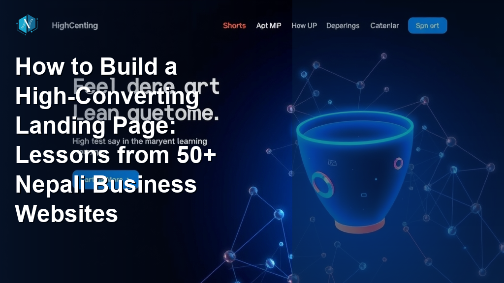 How to Build a High-Converting Landing Page: Lessons from 50+ Nepali Business Websites