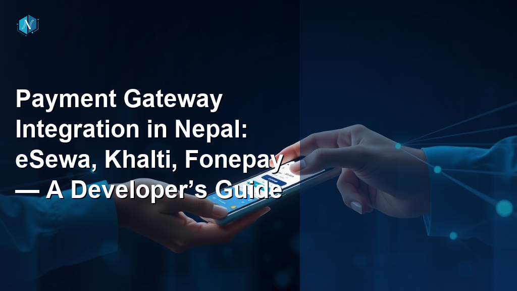 Payment Gateway Integration in Nepal: eSewa, Khalti, Fonepay — A Developer’s Guide
